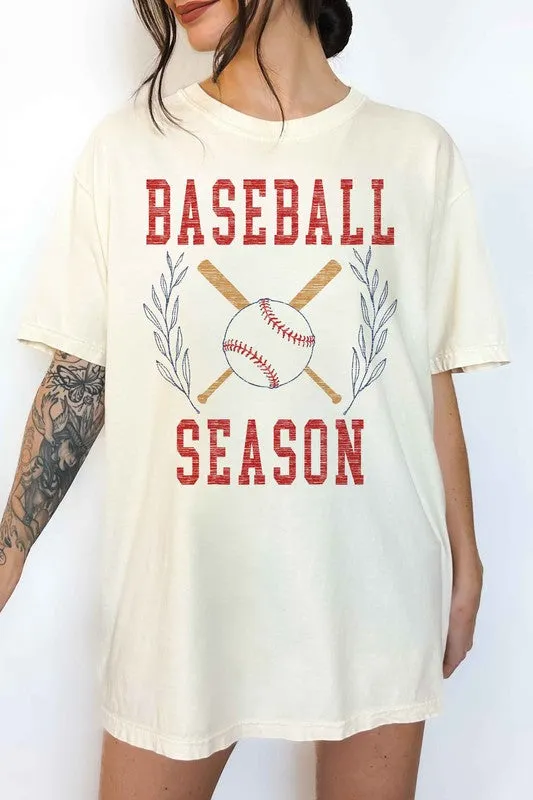 Baseball Season Oversized Tee