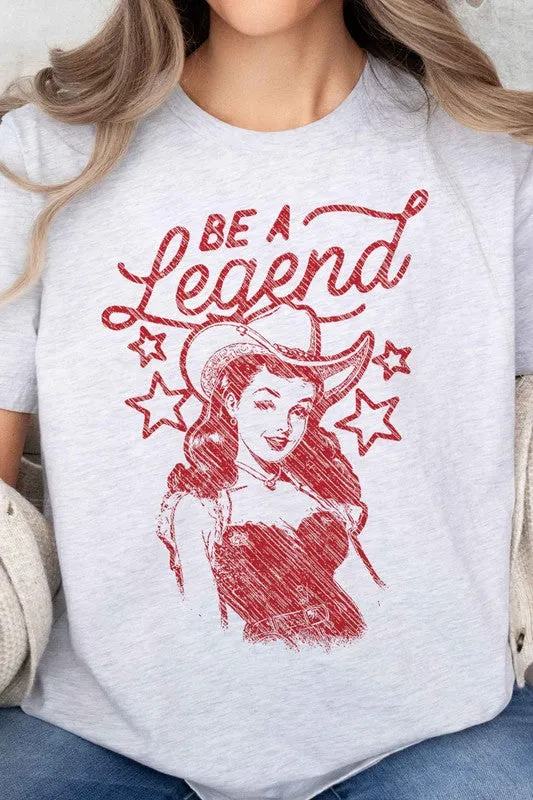 Be A Legend Western Country Oversized Graphic Tee
