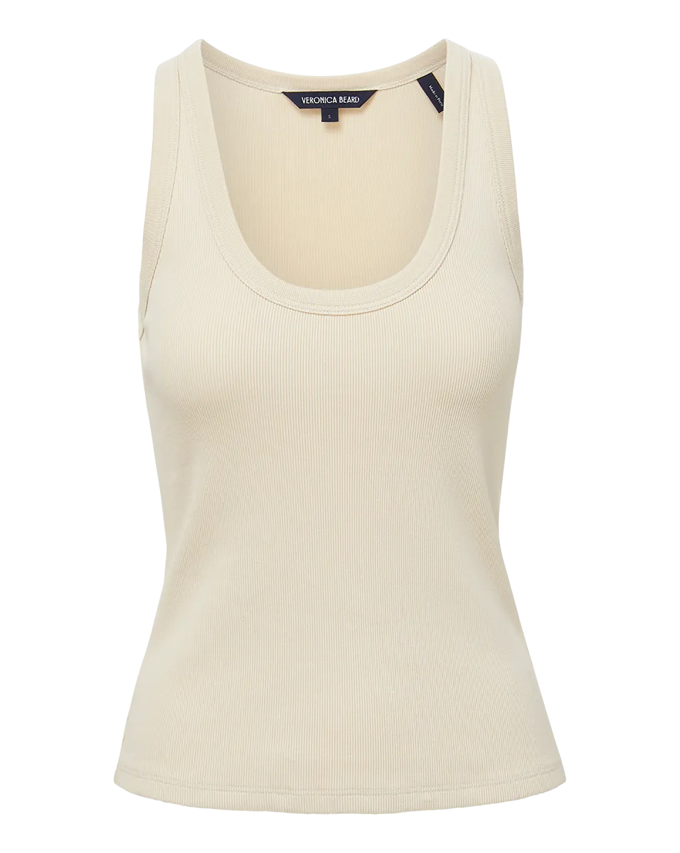 BIRKE SCOOPNECK TANK TOP IN LIMESTONE