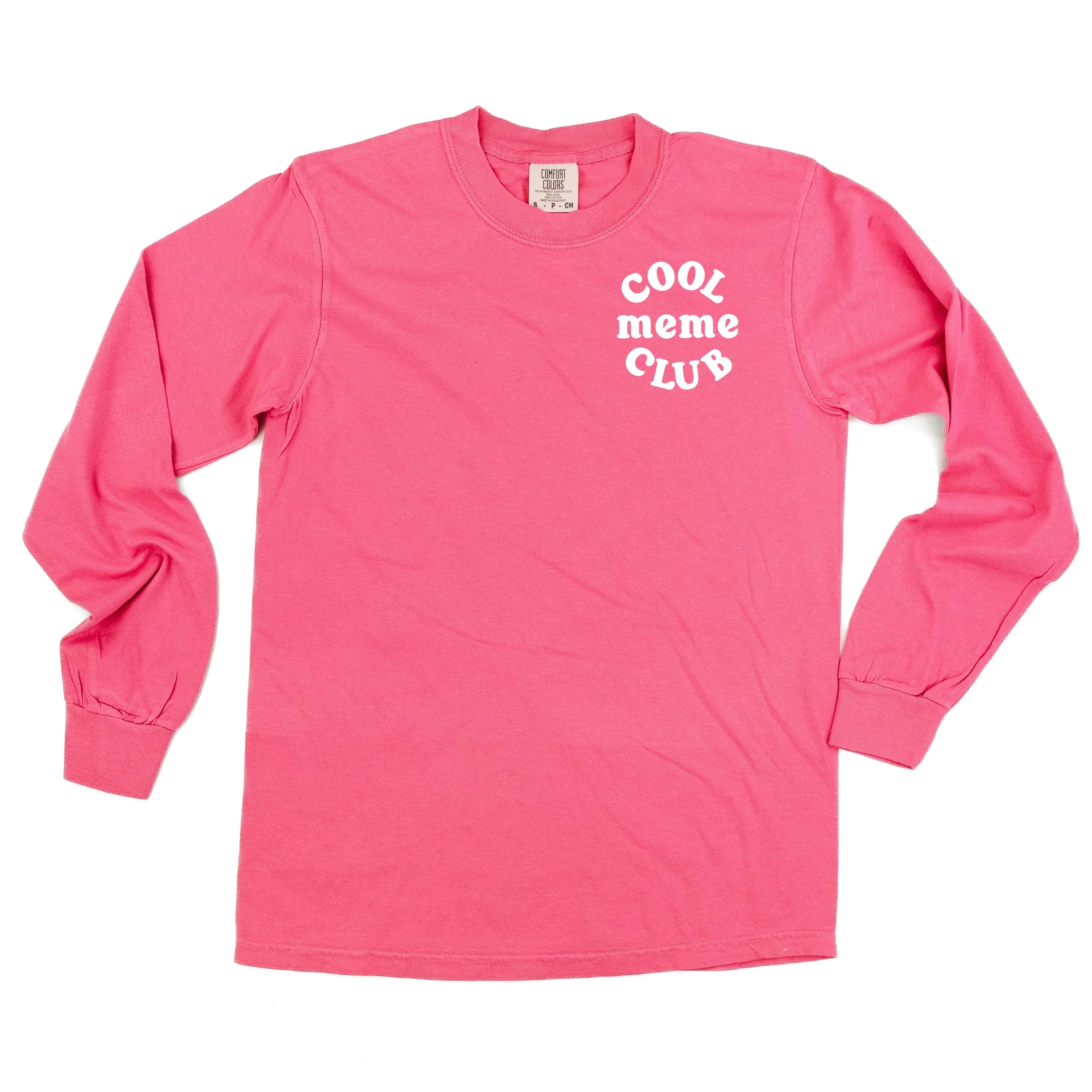 COOL Meme CLUB - Pocket Design - LONG SLEEVE COMFORT COLORS TEE