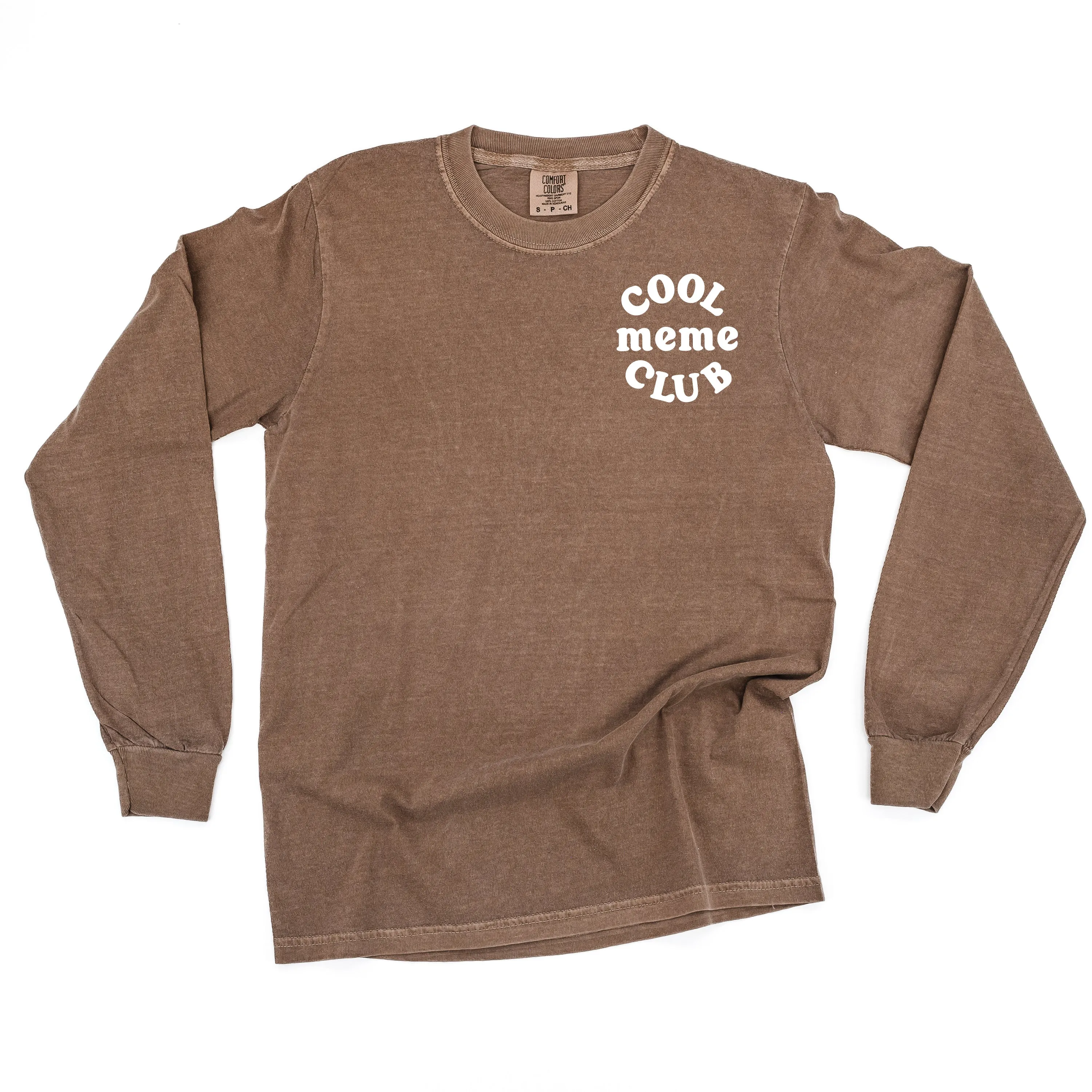 COOL Meme CLUB - Pocket Design - LONG SLEEVE COMFORT COLORS TEE