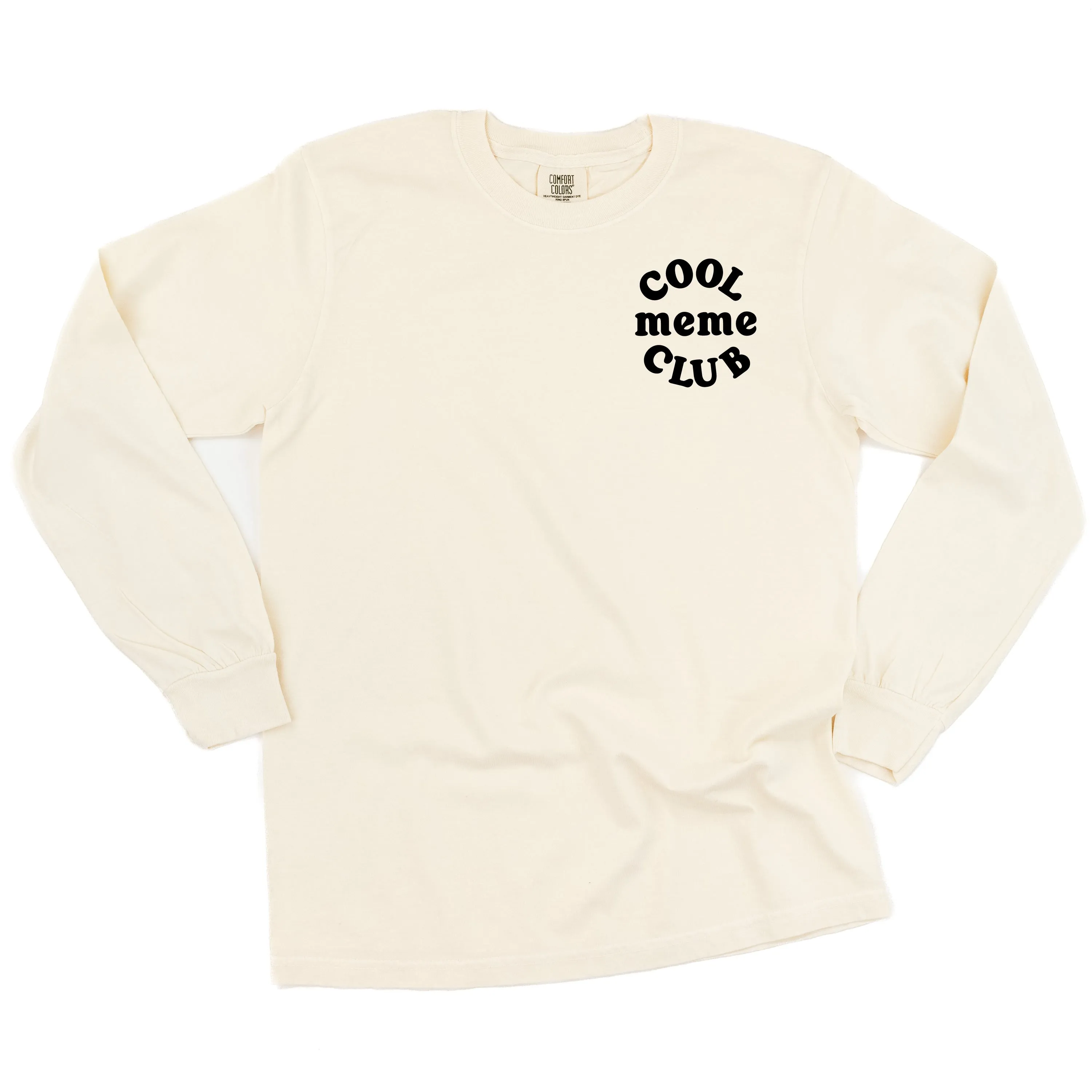 COOL Meme CLUB - Pocket Design - LONG SLEEVE COMFORT COLORS TEE