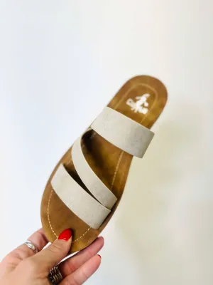 Corky's Linda Taupe Metallic Strappy Sandal