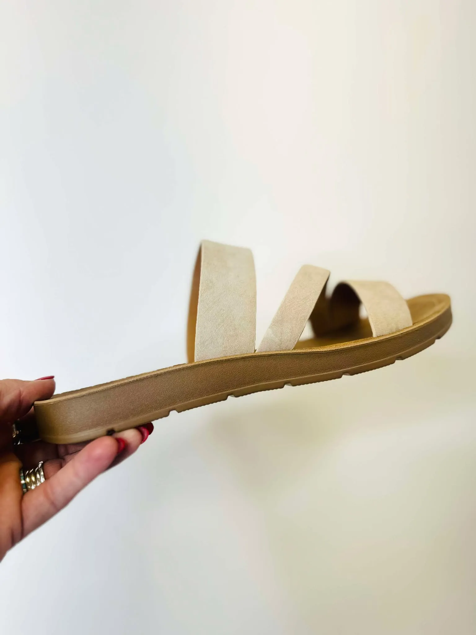 Corky's Linda Taupe Metallic Strappy Sandal