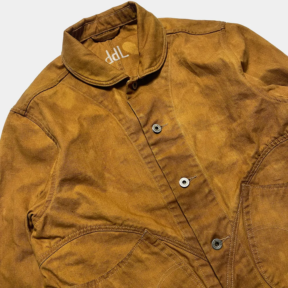 DDL 330R-TYRONE LUCKY-GOLD REGULAR FIT 2 POCKET CHORE JACKET DOUBLE GARMENT DYED-12OZ-GOLD