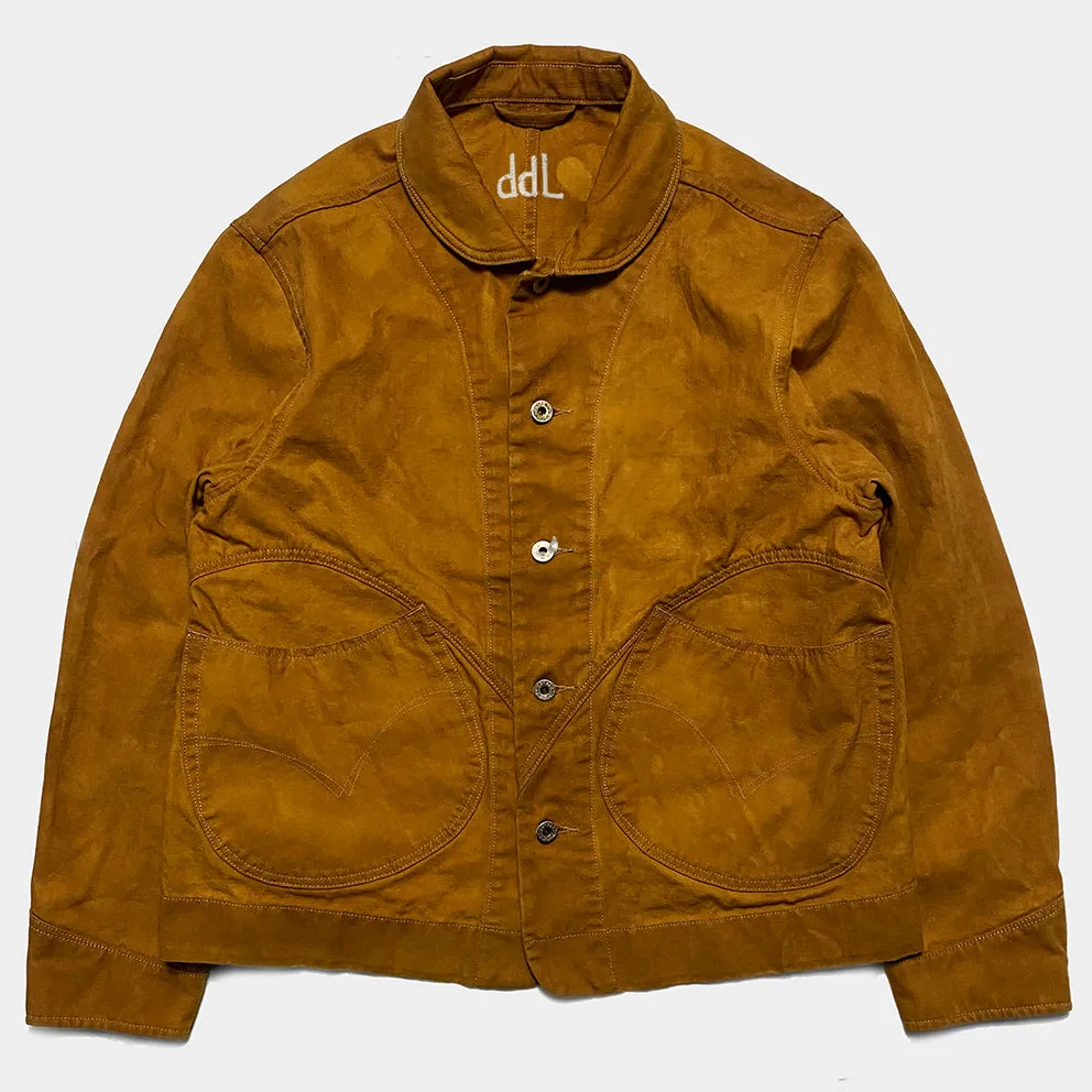 DDL 330R-TYRONE LUCKY-GOLD REGULAR FIT 2 POCKET CHORE JACKET DOUBLE GARMENT DYED-12OZ-GOLD
