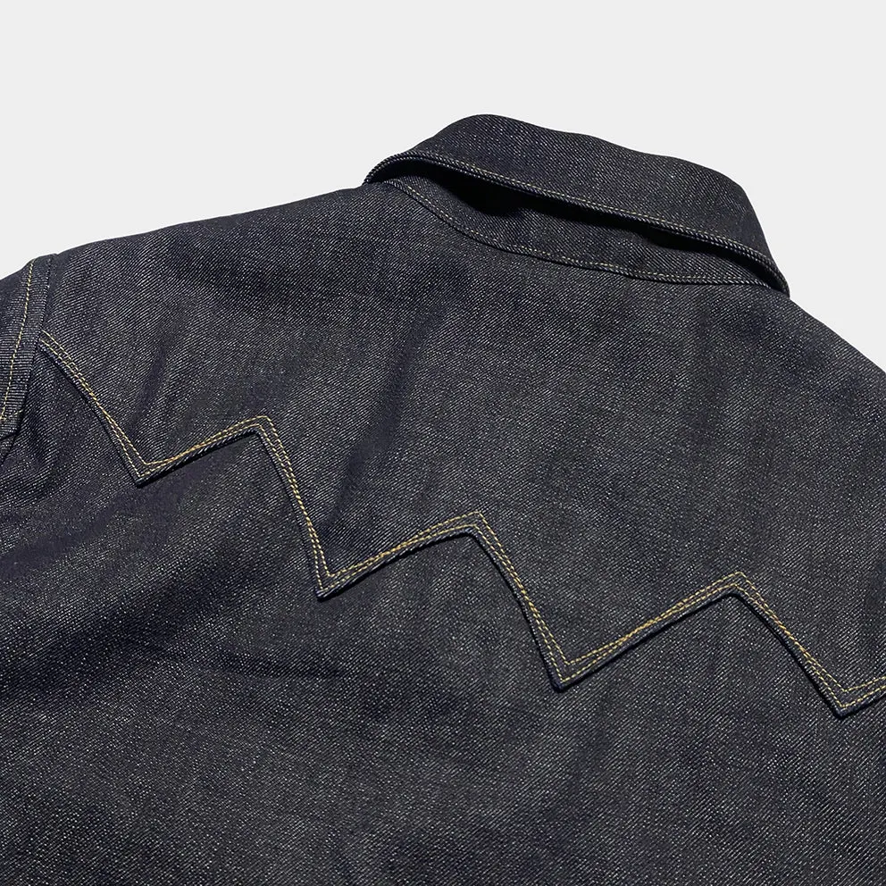 DDL 332 SWT REGULAR FIT SAWTOOTH INSPIRED 2 POCKET CONE MILLS ORGANIC COTTON DENIM JACKET-12.75OZ-RAW INDIGO