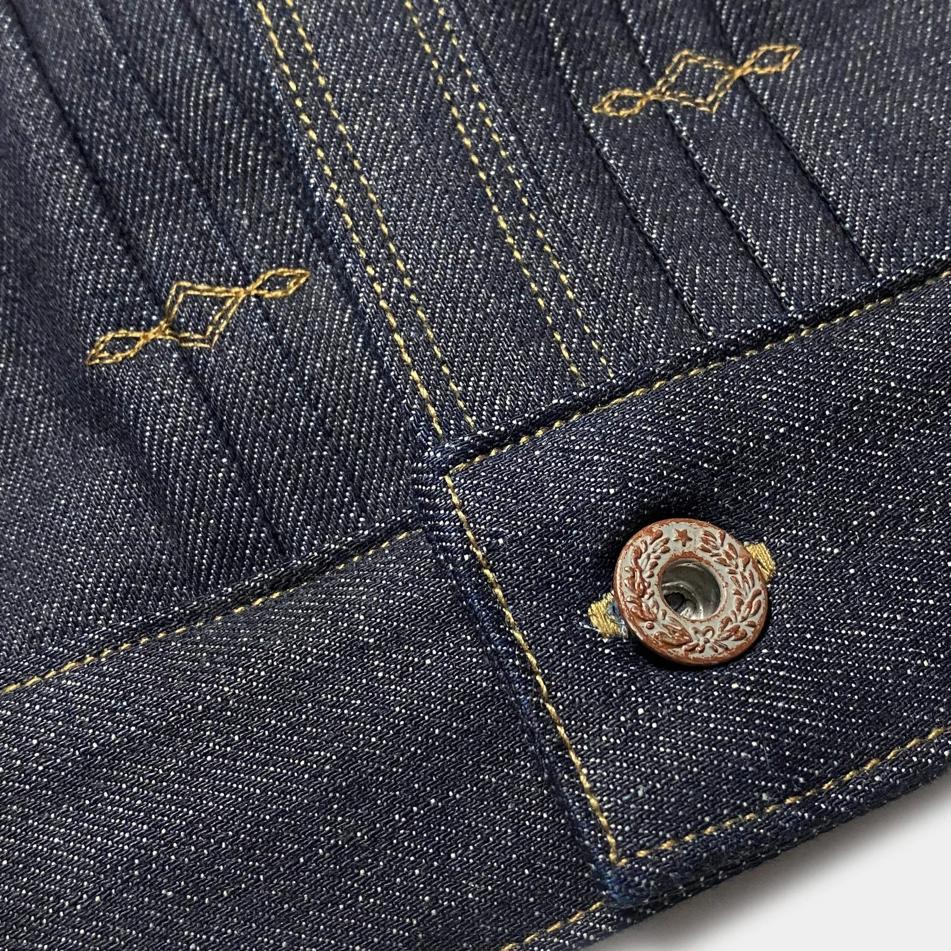 DDL 332 SWT REGULAR FIT SAWTOOTH INSPIRED 2 POCKET CONE MILLS ORGANIC COTTON DENIM JACKET-12.75OZ-RAW INDIGO