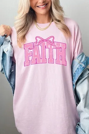 Faith Coquette Bow Graphic Plus Heavy Cotton Tee