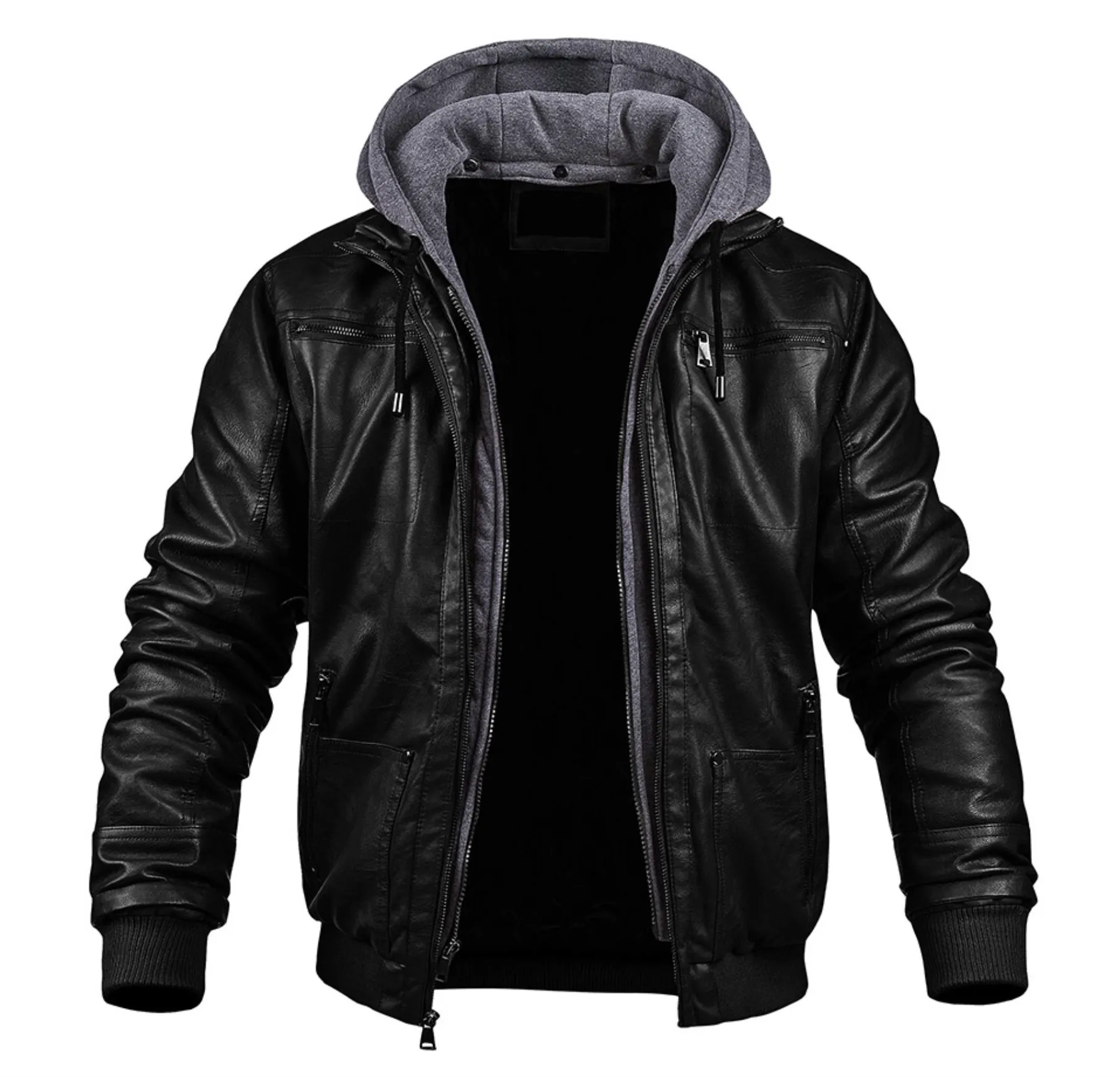 Freddie | Elegant Winter Leather Coat with Hood