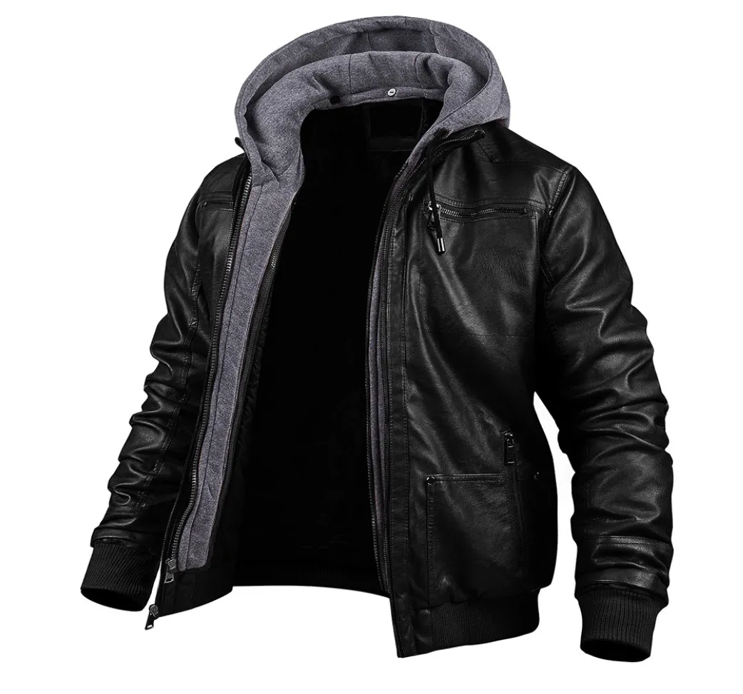 Freddie | Elegant Winter Leather Coat with Hood