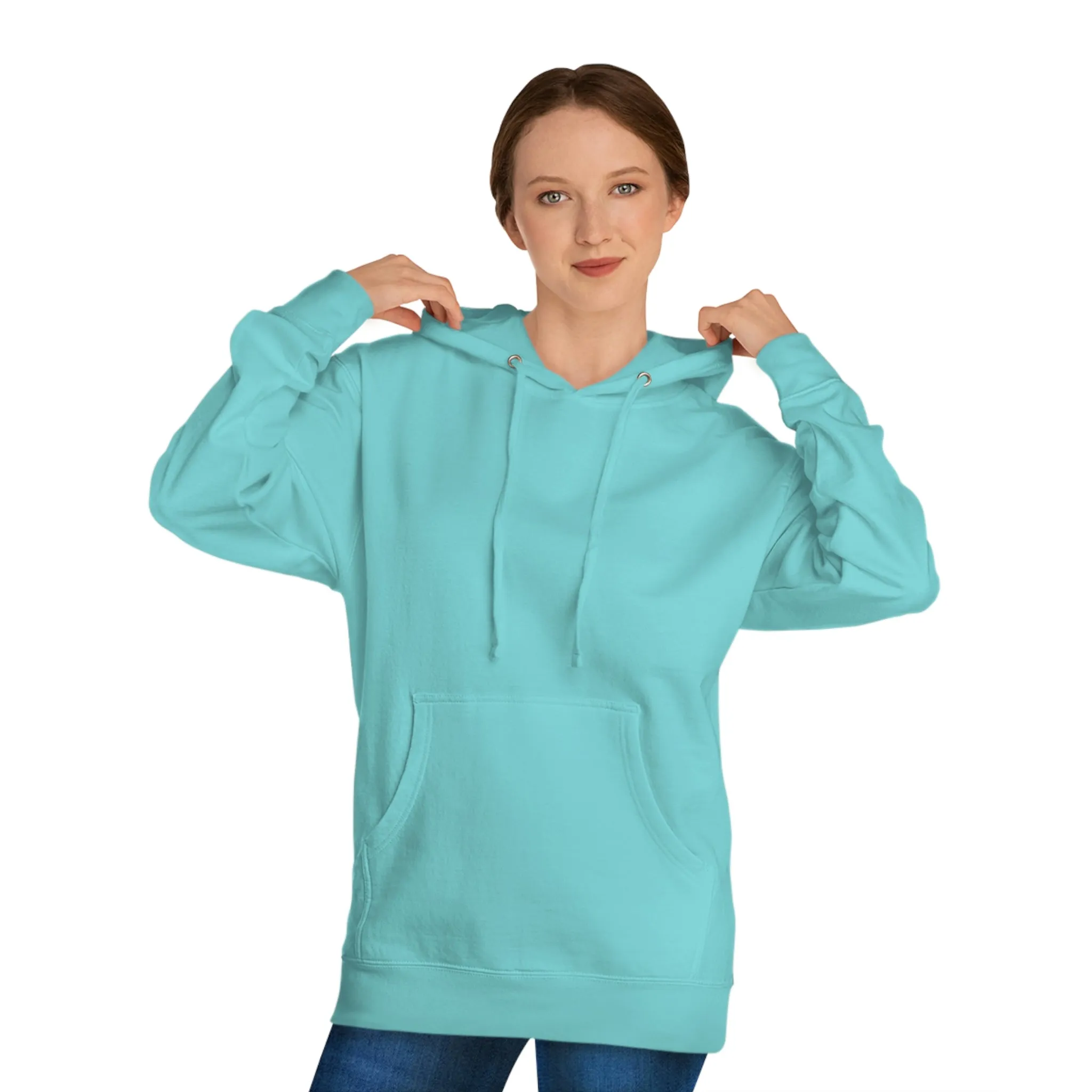 Happy Spirit Happy Life Sweatshirt, VSCO Girl Hoodie, Oversized Tumblr Hoodie, Back Print Smile Happy Mind Trendy, Beach Lake Cover Up