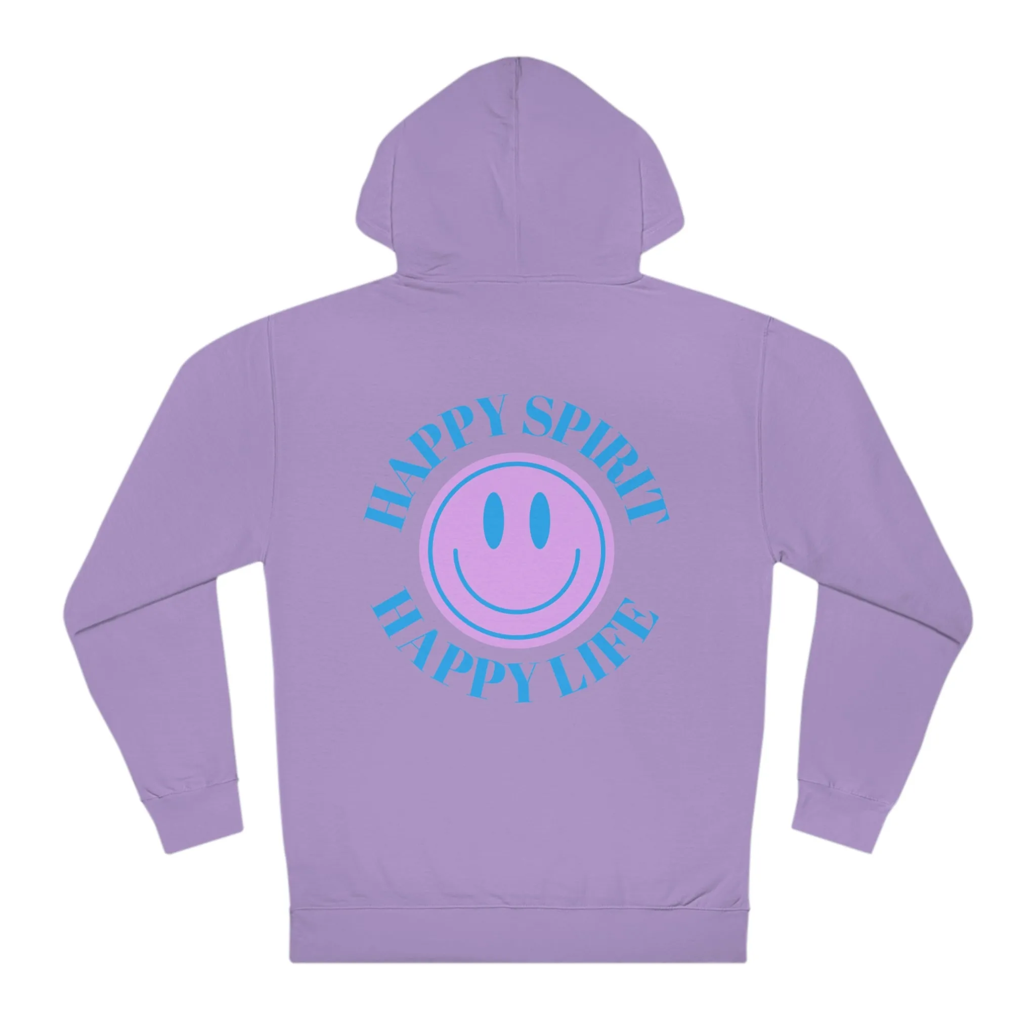 Happy Spirit Happy Life Sweatshirt, VSCO Girl Hoodie, Oversized Tumblr Hoodie, Back Print Smile Happy Mind Trendy, Beach Lake Cover Up