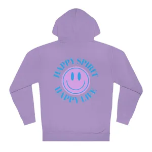 Happy Spirit Happy Life Sweatshirt, VSCO Girl Hoodie, Oversized Tumblr Hoodie, Back Print Smile Happy Mind Trendy, Beach Lake Cover Up