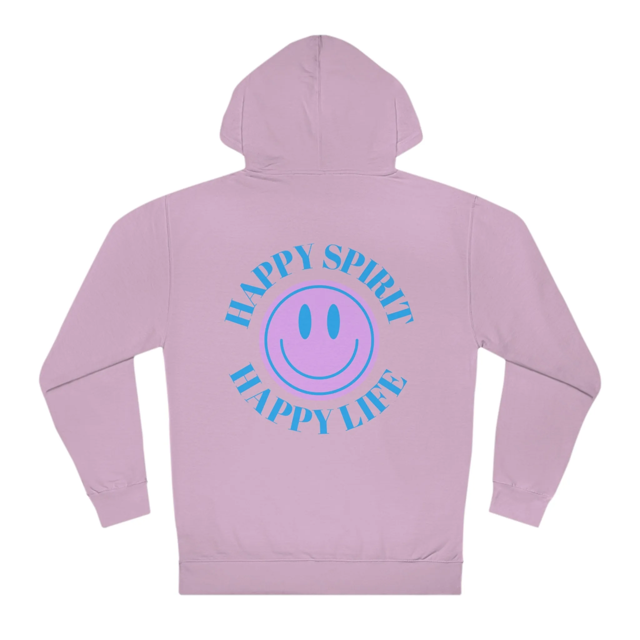 Happy Spirit Happy Life Sweatshirt, VSCO Girl Hoodie, Oversized Tumblr Hoodie, Back Print Smile Happy Mind Trendy, Beach Lake Cover Up