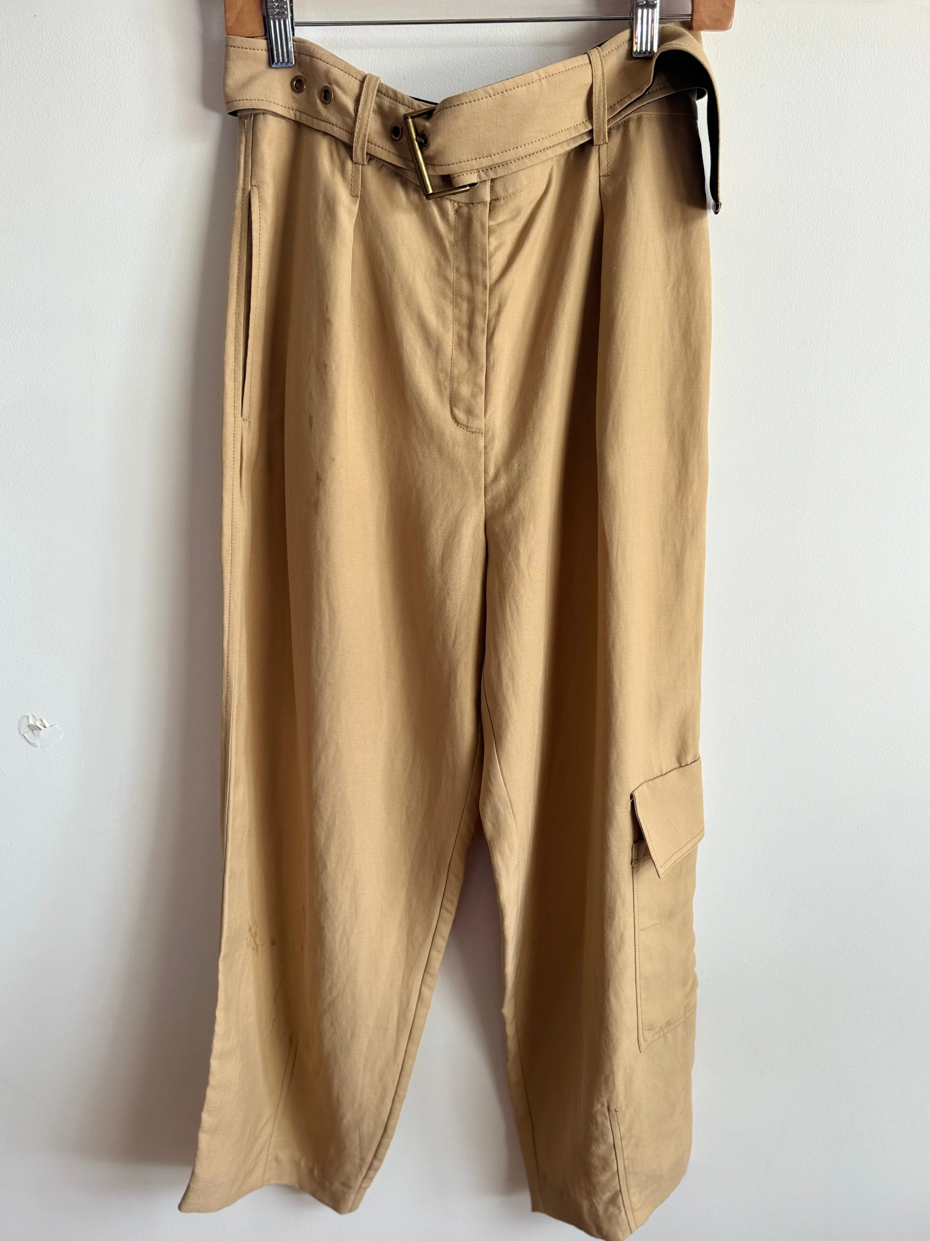Veronika Maine Khaki Cargo Pants - Size 8